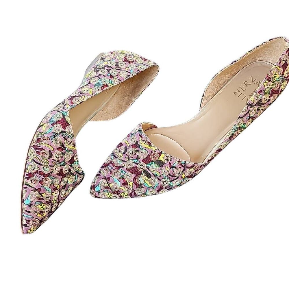 Naturalizer Embroidered Brocade D'Orsay Flats Size 9 Narrow